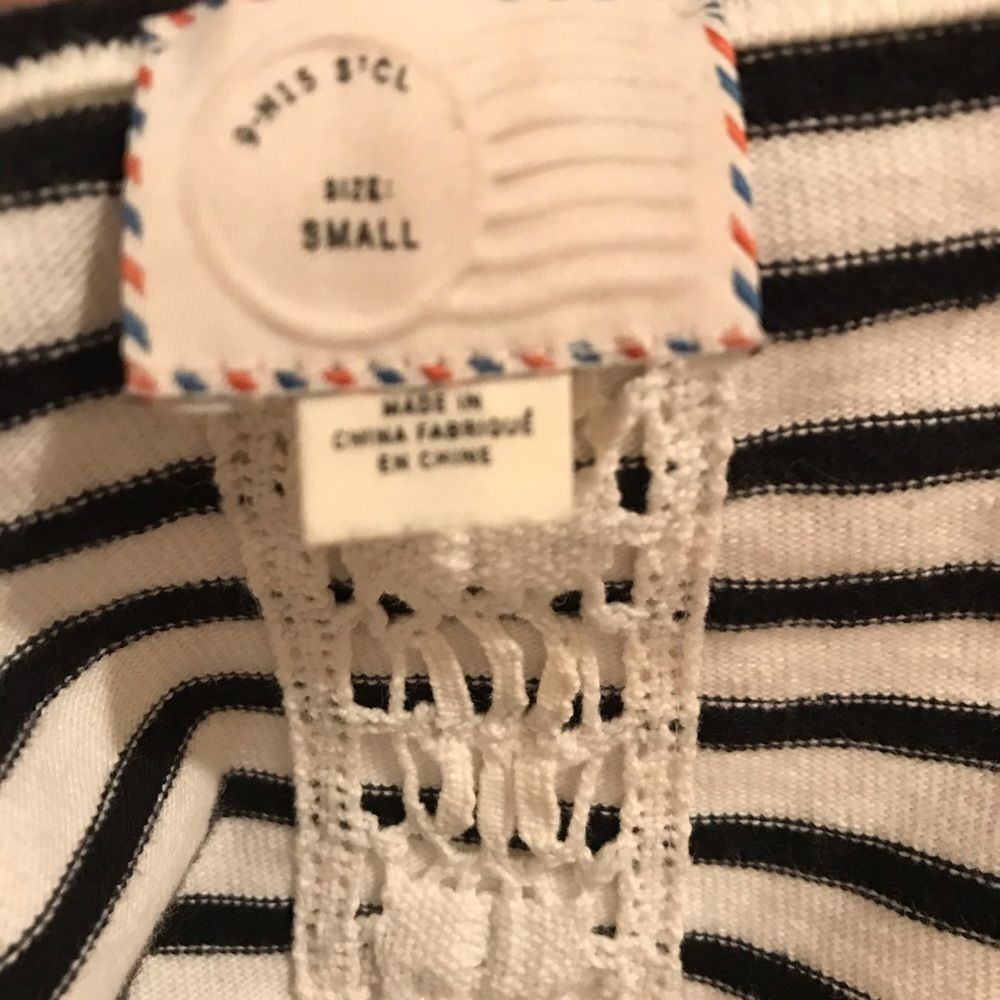 Anthro Postmark Navy Striped Rules & Ruffles - image 7